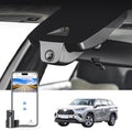 Front 4K & Rear 1080p Dash Cam Custom fit for Toyota Highlander& Hybrid Gen4 UX70 2020 2021 2022 2023 2024 2025 2026 (Model A), XLE XSE Limited Platinum, Integrated OEM Look, App & WiFi, 128GB Card
