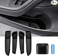 Canvcle Door Side Storage Box and Trash Can for 2024 2025 2026 Refresh Tesla Model 3 Highland Accessories Front Rear Door Insert Slot Storage Tray Organizer Protector Garbage Bin with Trash Bags 6PCS