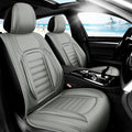 Fit Tucson Premium Leather Car Seat Covers Compatible with Hyundai Tucson 2010-2024 2026, Breathable, Wear Resistant, Airbag Compatible, All-Weather Protection & Full Coverage, Full Set Gray