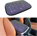 11.9''×8.4'' Bling Car Center Console Cover, Crystal Diamond Elbow Pillow Car Armrest Seat Box Cover, Soft Arm Rest Protective Cushion Pad for Women Girls, Auto Interior Decor for Car SUV (Multicolor)