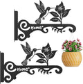 10 Inch Metal Plant Hooks (2-Pack) - Decorative Wall Hangers with Bird Design for Indoor & Outdoor Use - Hanging Brackets for Plants, Flower Baskets, Bird Feeders, Lanterns - Patio, Garden, Home Decor