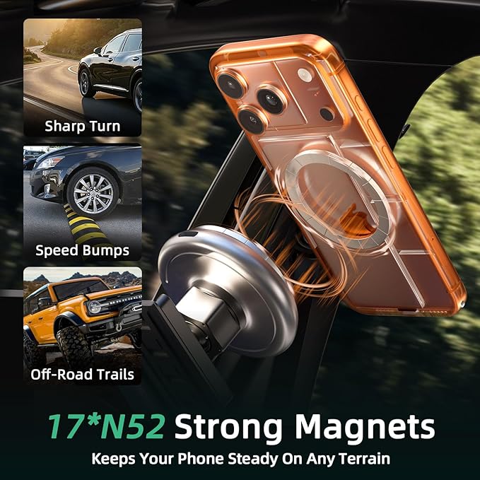 Phone Mount for Toyota Corolla (2019-2026,8" Screen) / Corolla Hatchback (19-26) / Corolla Cross (2022-2026), 15W Wireless Charger, Magnetic Phone Holder, 360° Adjustable, with Storage Box, 2023 2024