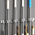 Broom Mop Holder Wall Mount Stainless Steel Tool Hanger Storage Organizer for Home, Kitchen, Garage, Garden, Laundry Room, Bathroom Organization and Storage(4 Racks 5 Hooks)