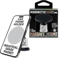 MobNetic Icon.MS MagSafe Compatible Phone Mount, Magnetic Phone Holder for Car w/ 90lb Pull Force, 90º Tilt & 360º Rotation, Aluminum Build, Compatibility for iPhone & Android (Alpine White)