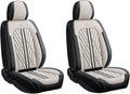 Premium Nappa Leatherette Car Seat Cover Set Custom Fit for Honda CR-V CRV 2000-2023 2024 2025 2026 Water-Proof Breathable Faux Leather Seat Cushion Protectors (Front 2 Seats,Beige Black)