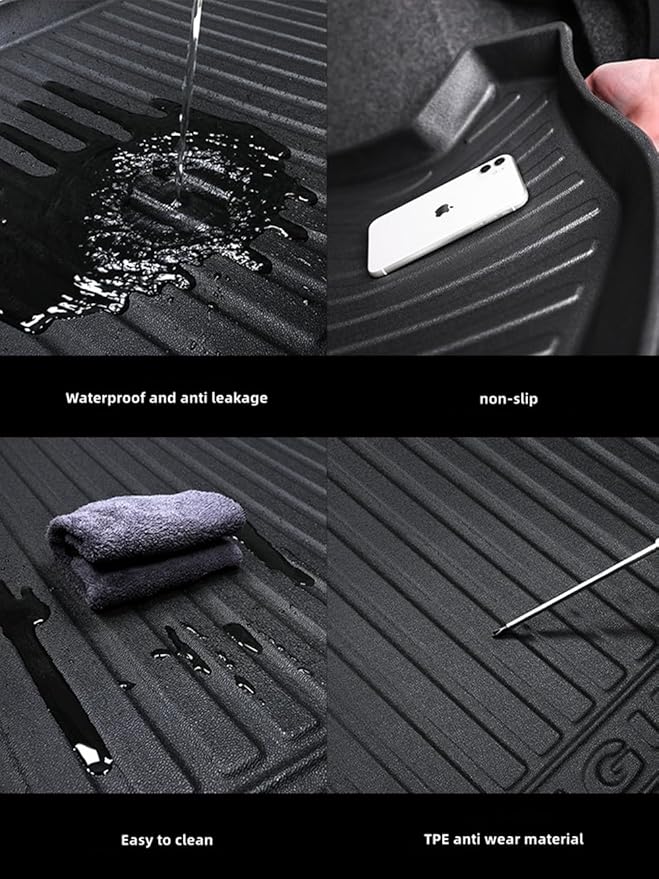 Cargo Liners Fits Honda Civic 2016-2021 Rear Trunk Floor Mats 3D Boot Tray All-Weather TPE Black