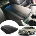Center Console Cover for Ford Explorer 2019 2018 2017 2016 2015 2014 2013 2012 2011 - Vinyl Leather Console Lid Cushion Protector for 2011-2019 Ford Explorer Interior Accessories (Black)
