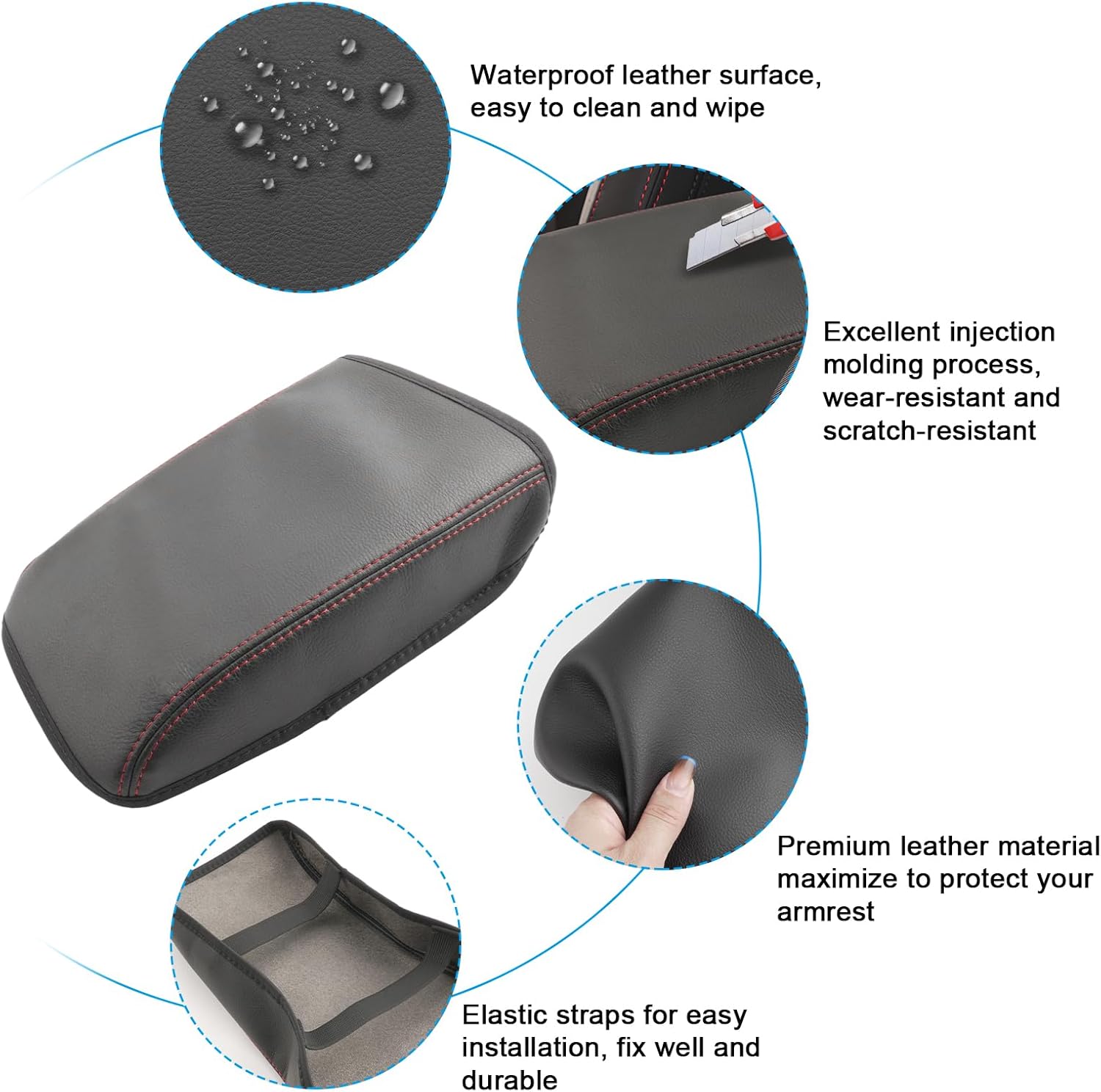 SXCY for 2022-2025 Subaru WRX Armrest Cover [Thin Cover] 2024 2025 WRX Center Console Cover for 2024 2025 Subaru WRX Console Cover 2024 2025 WRX Accessories [6-Speed Manual Gearbox Only]