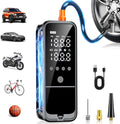 Tire Inflator Portable Air Compressor, 160 PSI Air Pump for Car Tires with Digital Pressure Gauge, Bike Tire Pump with LED Light Portable Tire Inflator for Car, Bike, Motorcycle, Ball