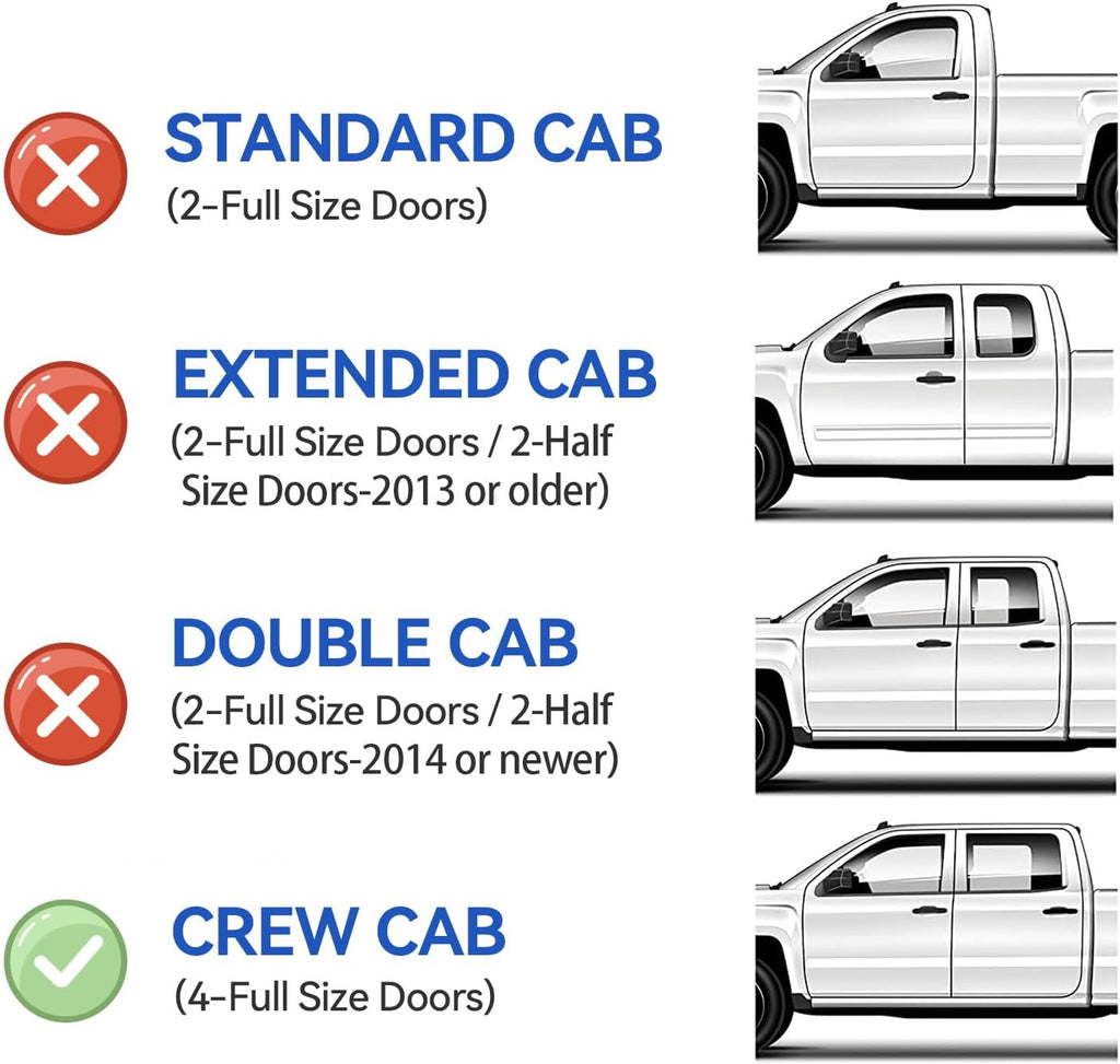 in-Channel Window Visors Rain Guards for 2015-2022 Chevy Colorado Crew Cab, Window Vent Wind Deflectors Visors Shades for 15-22 Gmc Canyon Crew Cab