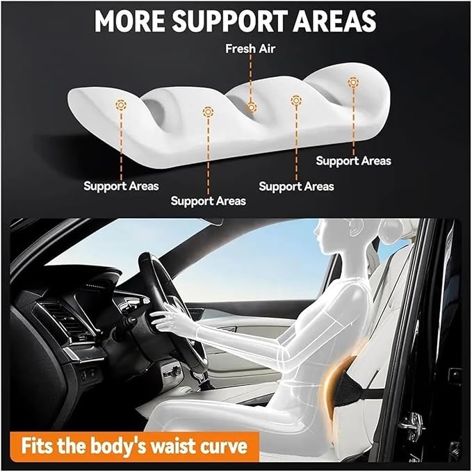 1 Piece Automotive Seat Lumbar Support Pillow for Jeep Grand Cherokee L 2021-2025, Driving Lower Back Cushion Ergonomic Orthopedic Posture Rest