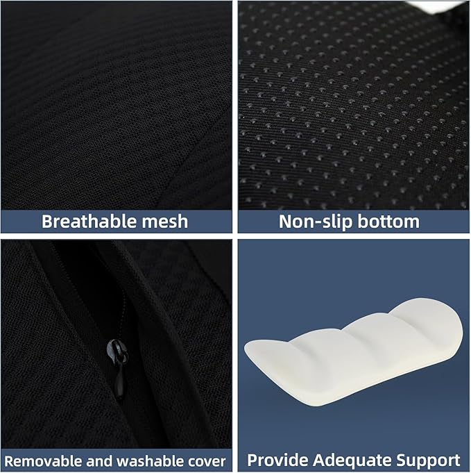1 Piece Automotive Seat Lumbar Support Pillow for Toyota 4Runner 2010-2025, Driving Lower Back Cushion Ergonomic Orthopedic Posture Rest