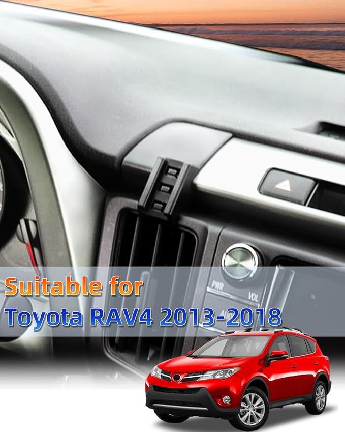 PZK Car Phone Mount for Toyota RAV4 2013-2015 2016 2017 2018 Accessories Custom Air Vent Compatible with Magsafe Phone Holder Hands Free 360° Rotation Cell Phone Automobile Cradles