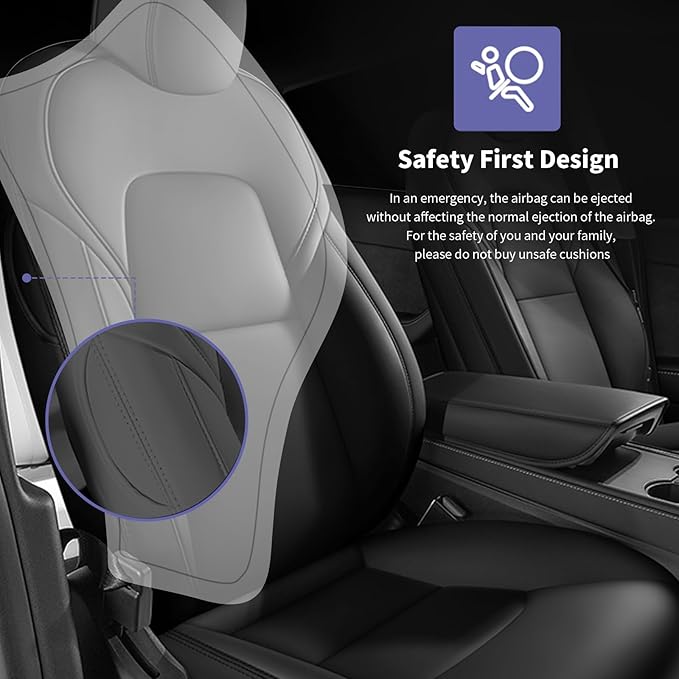 AOMSAZTO Car Seat Cover Fit for Tesla Model Y 2020 2021 2022 Full Set Black Customized Seat Covers, Custom Fit Full Set Faux Leather Black