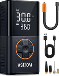 AstroAI L7 Tire Inflator Portable Air Compressor Cordless-2pack Bike Pump with Digital Dual Values Display, 150 PSI Car Tires Pump with LED Lights Air Pump for Cars, Motorcycles, Bikes, Balls