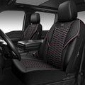 CAR PASS 3D Foam Mesh Leather Car Seat Covers Front Seats,Breathable Mesh Front Seat Covers for Women,Universal Fit for Cars SUV Truck Sedan Van Automotive, Armrest Airbag Compatible,Black and Pink