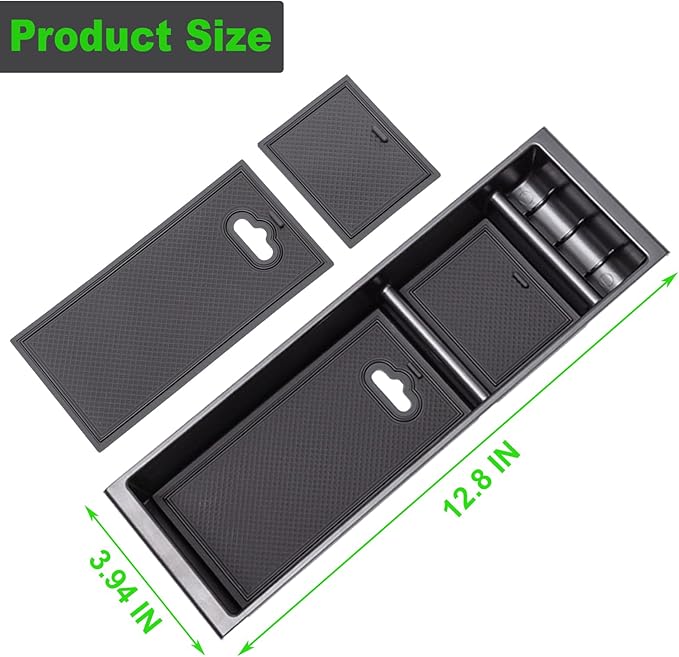 PIMCAR Center Console Organizer for 2024 2025 2026 Ford F150 & F150 Lightning Insert ABS Plastic Tray Armrest Storage Box Interior Accessories(Work Great with The OEM Tray)- Only One Tray