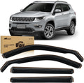 Nilight Vent Window Visors for Jeep Compass 2017 2018 2019 2020 2021 2022 2023 2024, in-Channel Rain Guards, Original Window Deflectors-4PCS