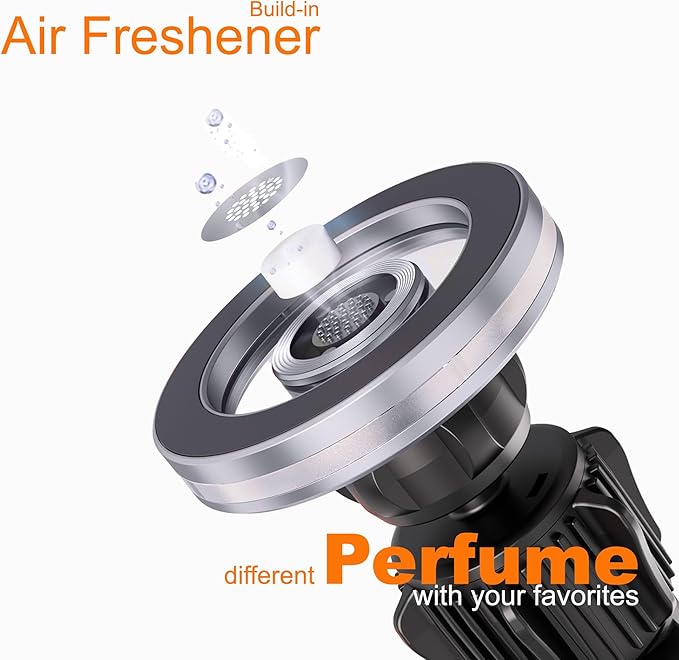 for Magsafe Car Mount for iPhone, Aluminum Alloy Vent Mount,Built-in Air Freshener,Magnetic Phone Holder for Car,Cell Phone Car Mount,Strong Magnet,for iPhone 12,13,14,15,16 pro max and Android