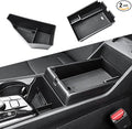 2PCS Center Console Organizer & Armrest Storage Box Compatible with 2023-2025 2026 Kia Sportage Hybrid/Plug-in Hybrid Accessories (with Rotary Type Transmission ONLY), ABS Middle Console Insert Tray