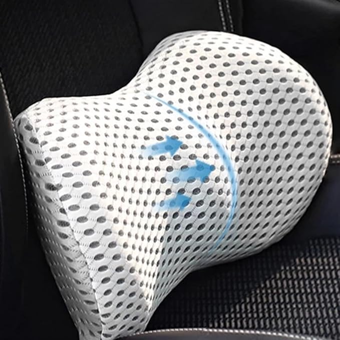Lumbar Support Pillow for Car Seat, Mesh Office Chair Back Support Cushion, Ergonomic Back Pillows for Carseat,Office Chair,Desk,Wheelchair(Green)