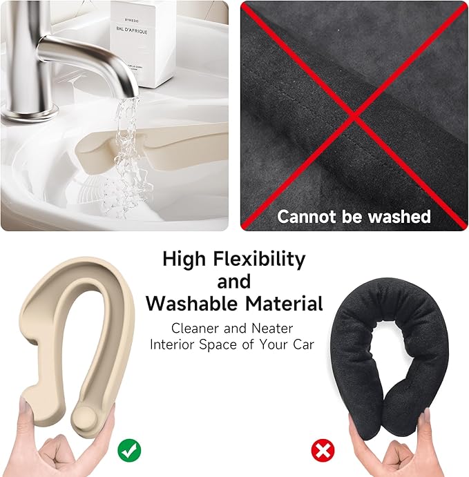 Givifive Car Seat Gap Filler Set of 2, Soft Foam Multifunctional Seat Side Gap Filler with Organizer & Hook Function, 3in1 Gap Stopper Universal Fit Car SUV Truck Fill The Gap Between Seat & Console