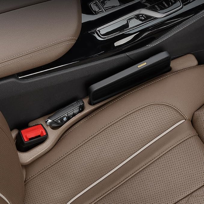 YLXGT Car Seat Gap Filler Organizer Universal for Car SUV Truck Accessories Seat Gap Plug Blocker with Storage Slot Brown 2 Pack