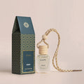Llum Aqua Hanging Car Air Freshener – Luxury Automotive Perfume Diffuser 10ml (0.34 fl oz), Long-Lasting Fragrance, Alcohol-Free Non-Toxic Car Scent, Glass Bottle With Wood Cap