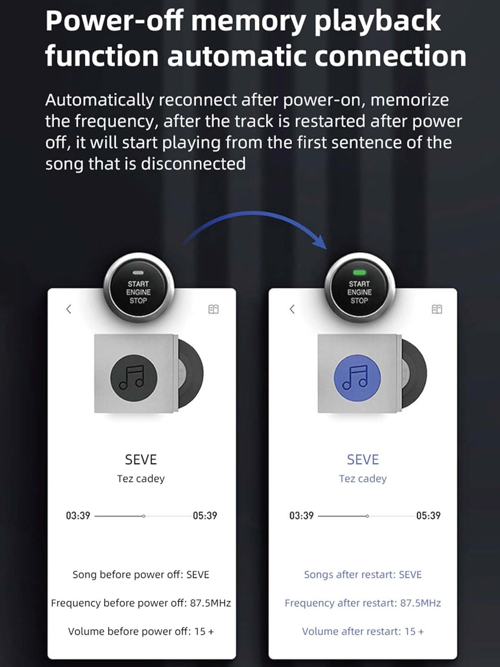 Bluetooth 5.3 FM Transmitter for Car, Wireless Car Adapter with QC 3.0 Fast Charging & PD 30W Type-C, Hands-Free Calling, U Disk Playback, EQ Sound Mode, 7-Color Ambient Light for Driving & Travel