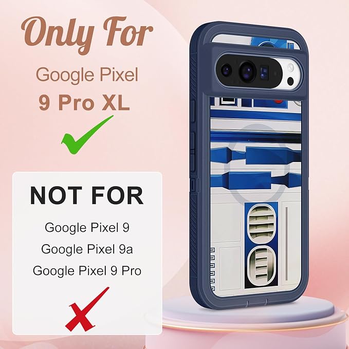for Google Pixel 9 Pro XL Case - Compatible with MagSafe Women Cute Girls Magnetic Protective Cover Teen Boys Cool Unique Design Heavy Duty Shockproof Phone Case for Pixel 9 Pro XL 6.8"