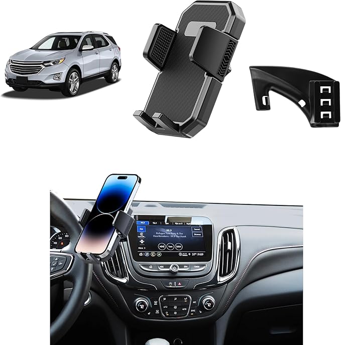 PZK Car Phone Mount for Chevrolet Equinox 2018 2019-2021 2022 2023 Accessories Chevy Car Phone Holder Auto Lock for Air Vent Hands Free 360° Rotation Cell Phone Automobile Cradles