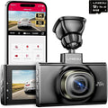 LD02 5K 5G WiFi Dash Cam with Free 64GB SD Card, 3" IPS Screen 150° WDR IR Night Vision 24H Parking Mode Dashcam for Car, Build-in GPS G-Sensor