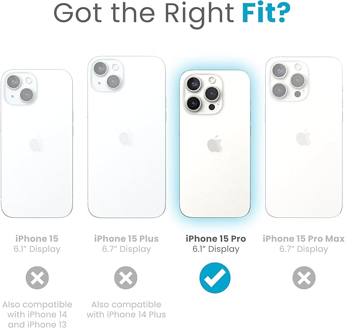 Speck iPhone 15 Pro Case - Drop Protection, Grip - Scratch Resistant, Soft Touch, 6.1 Inch Phone Case - Presidio2 Grip Bleached Bone/Heirloom Gold/Hazel Brown