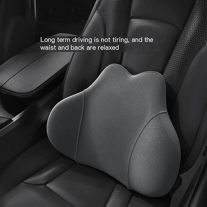 Headrest Neck Lumbar Pillows Car Seat for Audi A6 C7 C8 2011-2025, Universal Ergonomic Back Support Cushion, Comfortable Breathable Cover for Office Home, C/Green