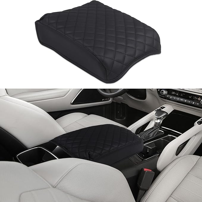 Aunginsy Car Leather Center Console Protector Cover Compatible with Kia Telluride 2020-2026 Center Console Armrest Seat Box Cover Cushion Lid Protector Pad Waterproof Anti-Scratch Interior Accessories