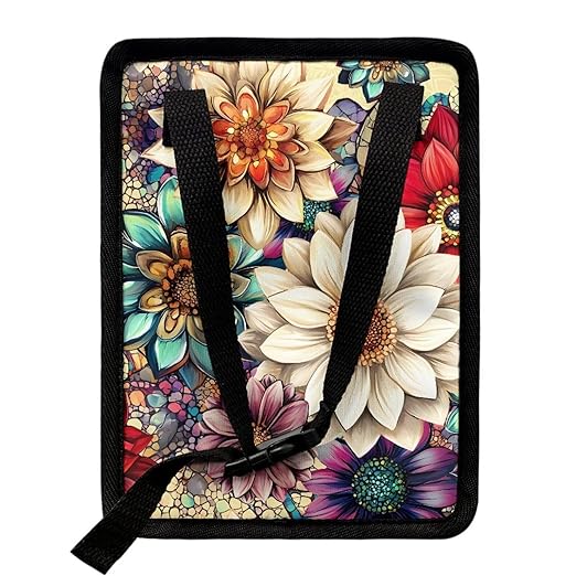 BIGCARJOB Hippie Lotus Car Trash Can Bin for Car Back Seat Leak Proof Car Trash Bag Hanging,Vehicle Trash Can for SUV Truck Van,Car Garbage Cans for Front Seat