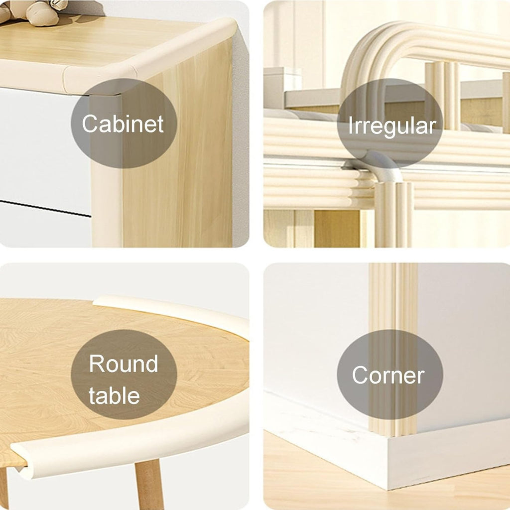 XPLKQXE Sharp Edge Safety Corner Edge Foam Padding, Edge Guards Bumpers Adhesive, Edge Corner Protector Guards for Table Edges & Sharp Corners(Brown,3pcs)