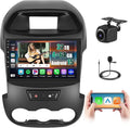 [4+64G] Realdio Android 15 Car Radio for Ford Ranger 2011-2015 with Wireless CarPlay Android Auto, 9 Inch Touch Screen Car Stereo for Ford Ranger with GPS WiFi, Bluetooth 5.0 FM/RDS 32EQ Backup Camera