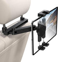 bokilino Tablet Holder for Car Headrest, [3 in 1 Adjustable Extension Arm] iPad Car Mount for Back Seat, Road Trip Essentials for Kids, for 4.7-12.9" Like iPad Pro, Air, Mini, Galaxy, Fire HD Tablet