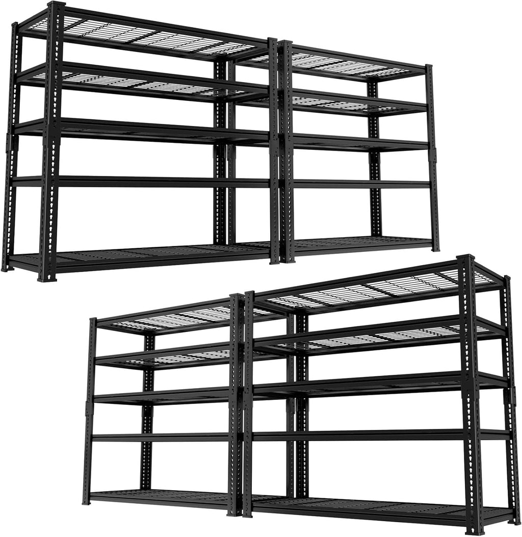 Storage Shelves, Garage Shelving Heavy Duty 3300 LBS Capacity, 60"L x 24"W x 78"H Adjustable Metal Shelving Organizer Wire Rack, 5 Tier Utility Shelf Unit for Pantry Closet Warehouse Organization