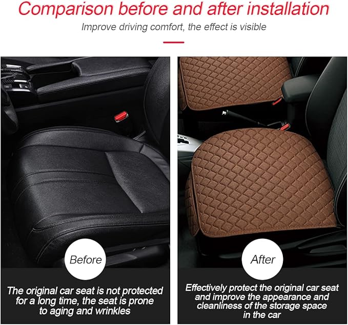 Moly Magnolia Car Seat Cover/Protector, Car Seat Cushion, Breathable, Comfort, Universal for Most Vehicles, Automotive Interior Seat Protector, Car Seat Cover for Men and Women (Coffee)