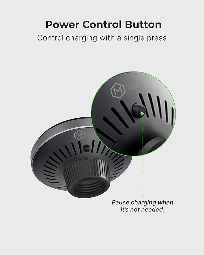 MagSwitch Qi2 Magsafe Car Mount Charger - Magnetic Cell Phone Holder with AMPS Plate Mount, 15W Fast Charger with a Built in On/Off Switch for Charging, Compatible with iPhone & Samsung