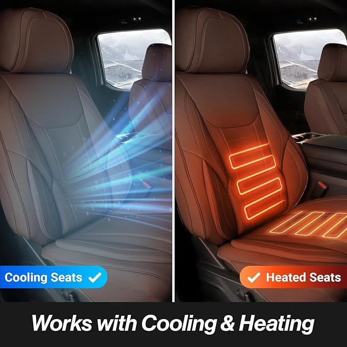 Coverland Custom Fit Car Seat Covers for Car Compatible with [7-Series, M5, Genesis, MazdaSpeed3, Outback] Premium Waterproof Non-Slip Interior Seat Protector [Front Dark Brown- Size Chart A23]