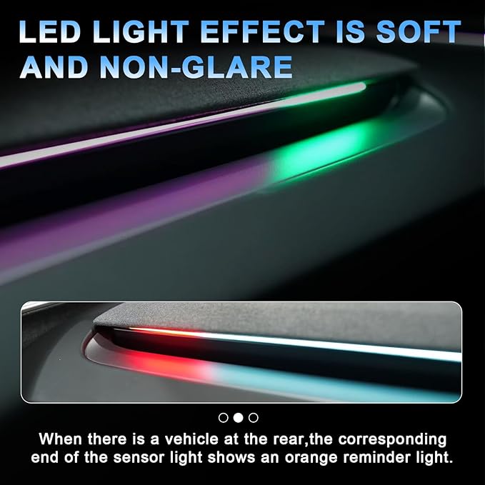 Tesla Juniper Smart Blind Spot Detection Ambient Lighting for Tesla Y Juniper 2026, Plug-and-Play, Custom Color Modes Dynamic Safety Alerts & Driving Mode Effects Neon Light Kit (Juniper)