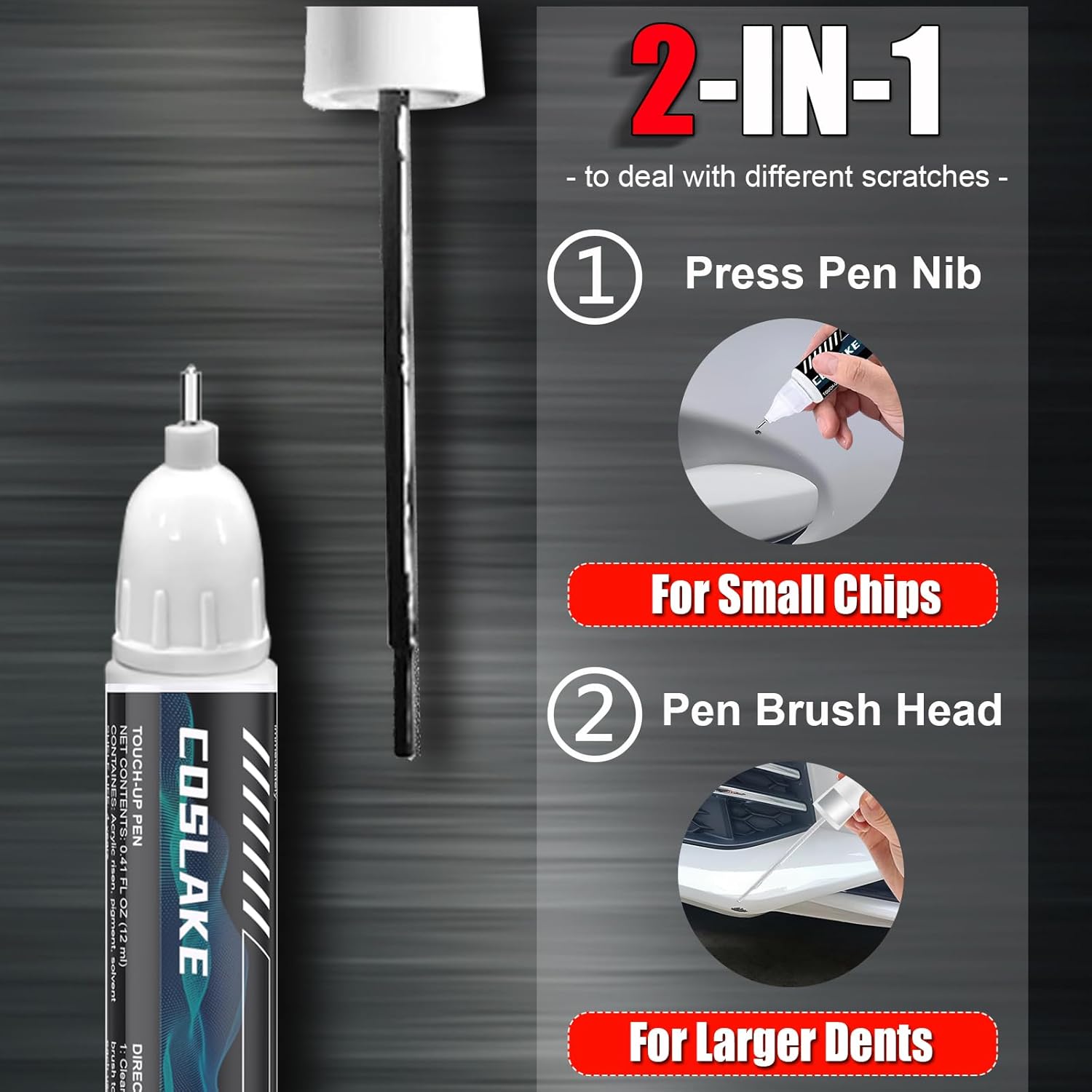 Car Touch Up Paint(Radiant Red Tintcoat(GNT/WA170H)) for Cadillac, Car Paint Scratch Repair Kit, Quick & Easy Solution to Repair, 2 in 1 Scratch Remover Pen with 2PCS Disposable Micro Applicators