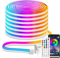iNextStation 32.8FT RGB Neon LED Strip Lights, 24V Waterproof Silicone Rope Light, Music Sync, Color Changing, App & Remote Control, for Bedroom, Outdoor, Wall, Ceiling Decor