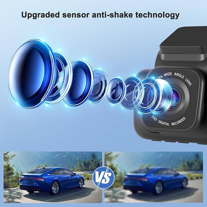 Dash Cam Front and Rear, 4K Dash Camera for Cars, Dual Dashcam with Hardwire Kit, 3" Screen Car Camera, 64GB Card Included, Night Vision, 24 Hours Parking Monitor, G-Sensor, Support 256 GB Max