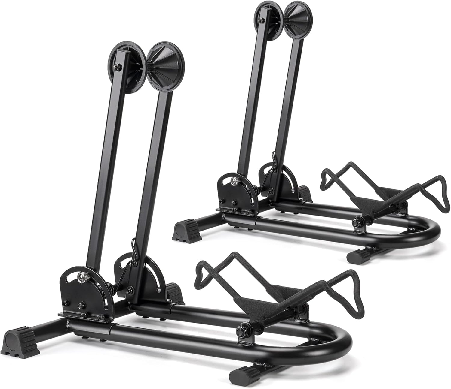 Indoor Bike Floor Stand - Bike Stand Rack for Garage/Home - Bike Storage Bicycle Parking Rack Fit 26”-29” Mountain Road Bikes (2 Bike Rack)