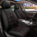 TTX LIGHTING Car Seat Covers fit for VW/Volkswagen Jetta 2007-2025 Full Set: Premium Leather Automotive Seat Cover with Airbag Compatible Waterproof (5 Seats, Redline)
