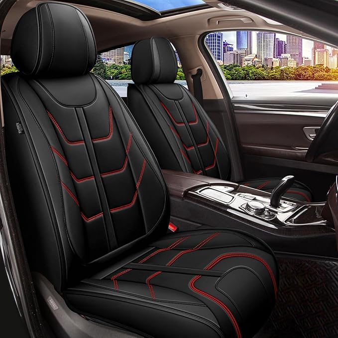 TTX LIGHTING Car Seat Covers fit for Chevrolet Trailblazer 2021-2026 Full Set: Premium Leather Automotive Seat Cover with Airbag Compatible Waterproof (5 Seats, Redline)